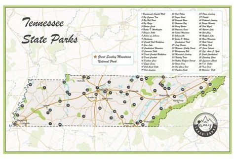 MAP Map of TN State Parks